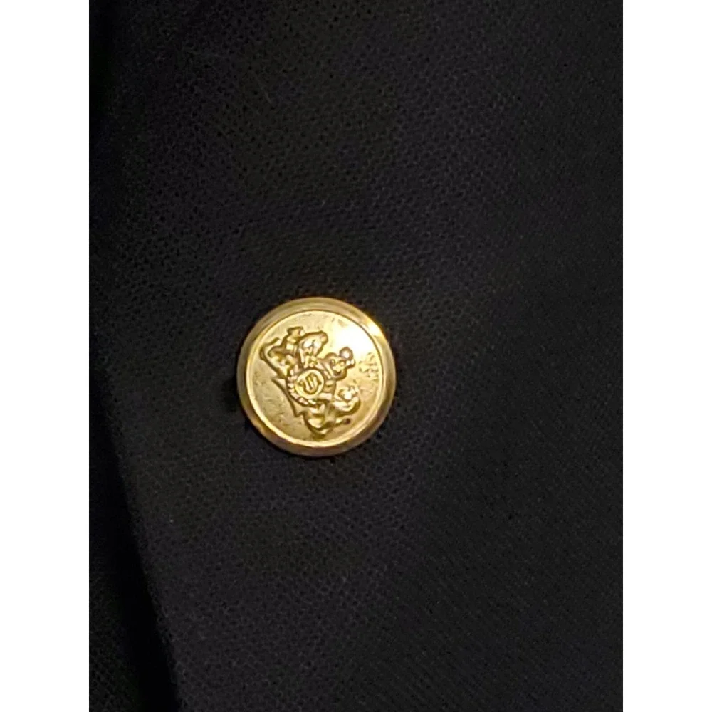 Stafford Performance Wool 2 Gold Button 48L Blue  Mens Dress Jacket Blazer